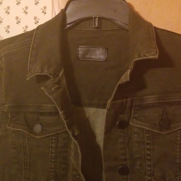Articles of Society Olive Green Jean Jacket Size Small - Picture 2 of 5
